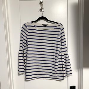 Bell sleeved stripped shirt